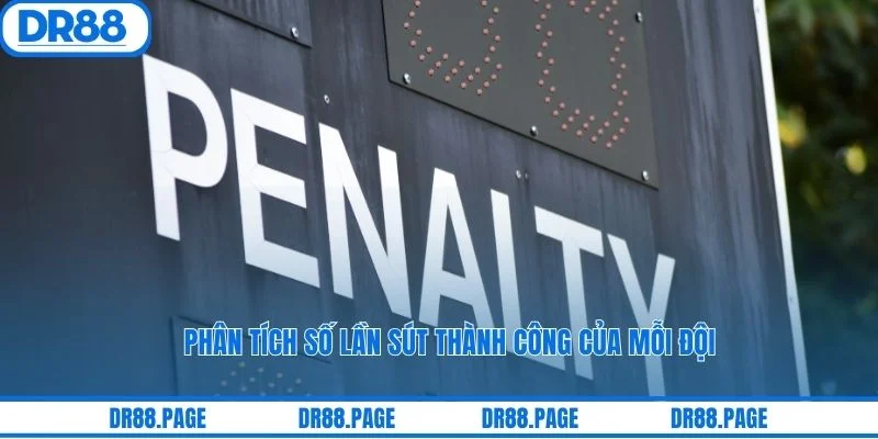 Phân tích số lần sút thành công của mỗi đội